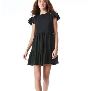 Alice and Olivia Demi Flutter Sleeve Mini Dress
